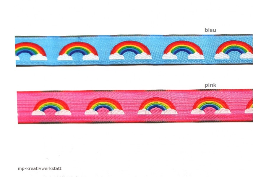 1m Webband Regenbogen 15mm breit
